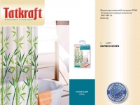 Купить TATKRAFT Штора для ванной GREEN BAMBOO 18013 тканевая в Перми цена